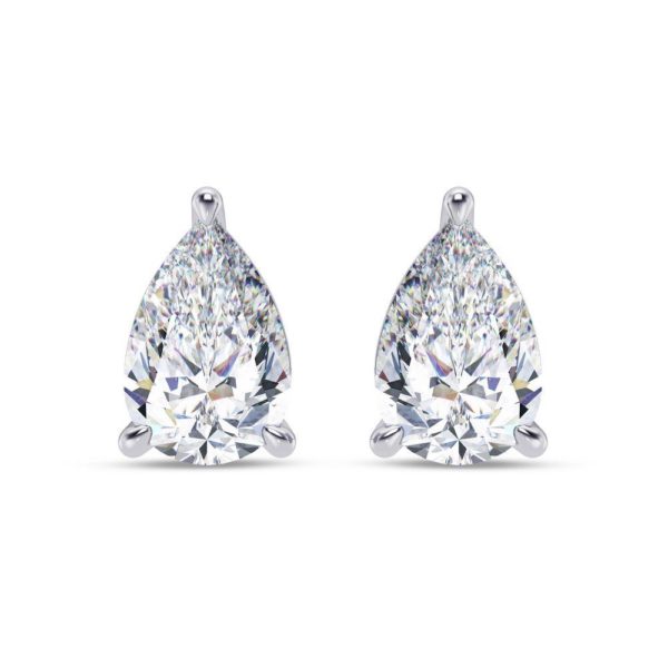 Pear Solitaire Earring
