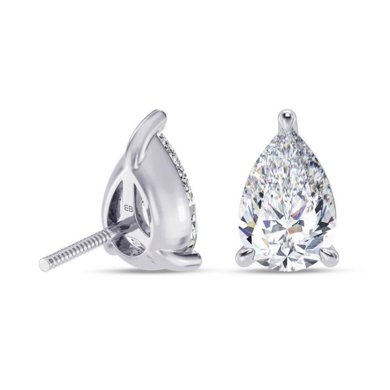 Pear Solitaire Earring