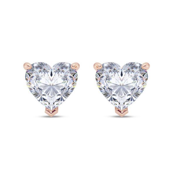 Heart Solitaire Earring