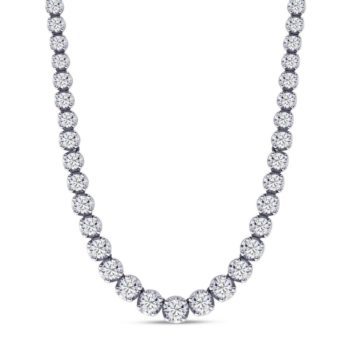 14ct Yellow Gold Eternity Diamond Necklace | The Diamonds Collection
