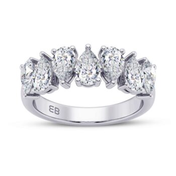 Dual Pear Half Eternity Ring