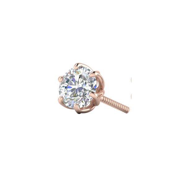 Water Lily Men's Diamond Earring