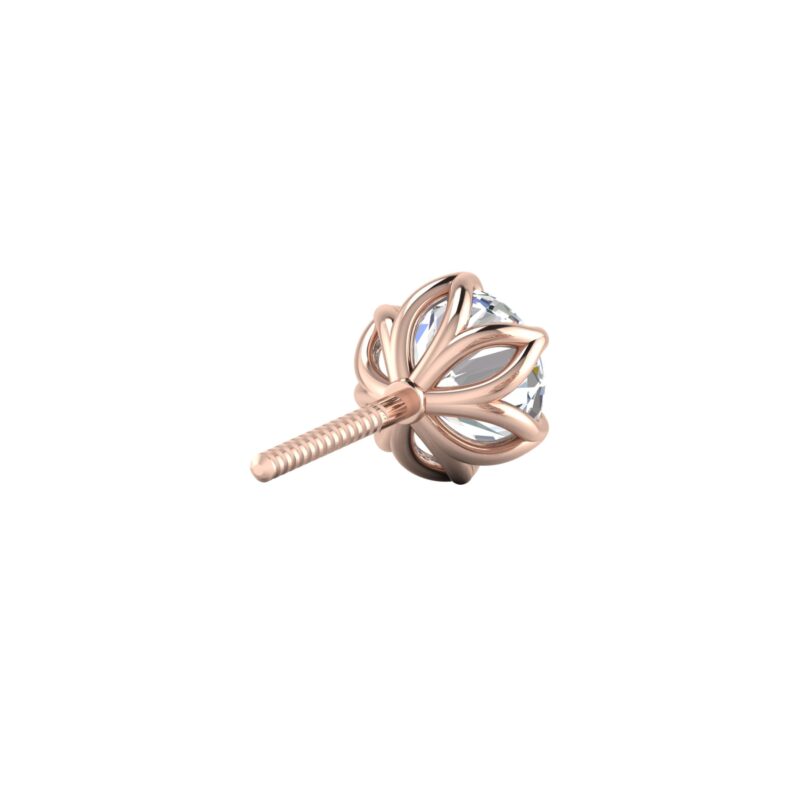 Water Lily Diamond Earring