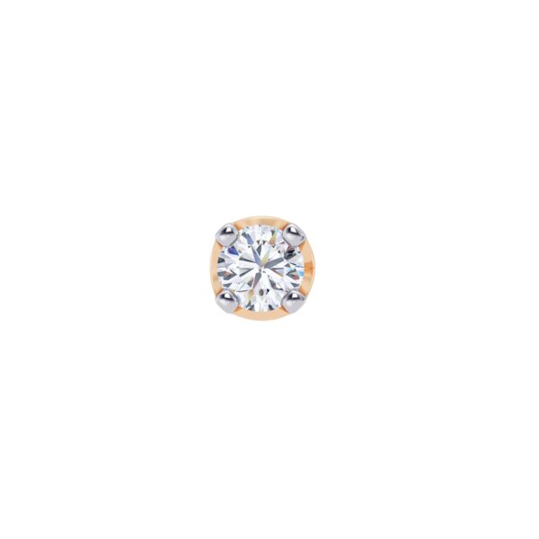 Round Glimmer Men's Solitaire Earring