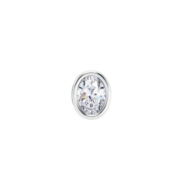 Oval Glamour Men's Solitaire Earring