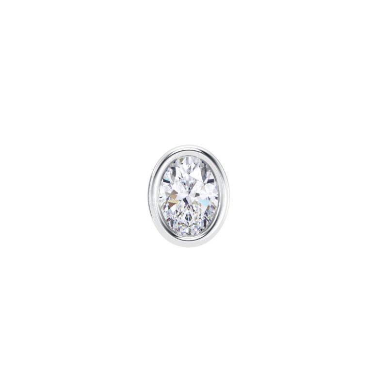 Oval Glamour Solitaire Earring