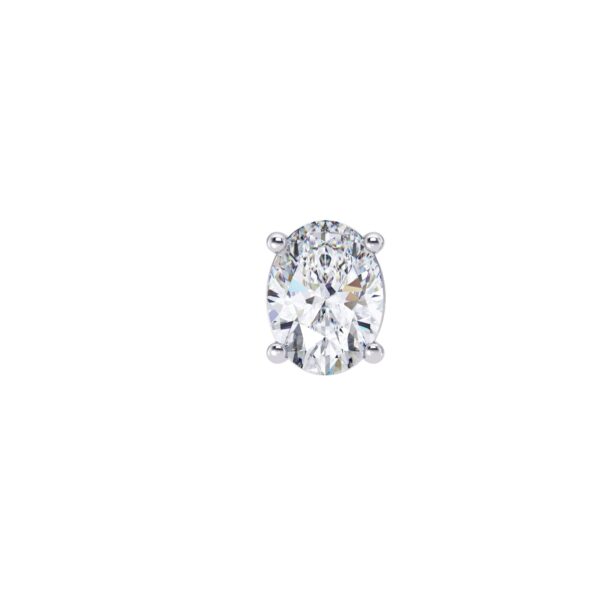 Majestic Oval Men's Solitaire Earring