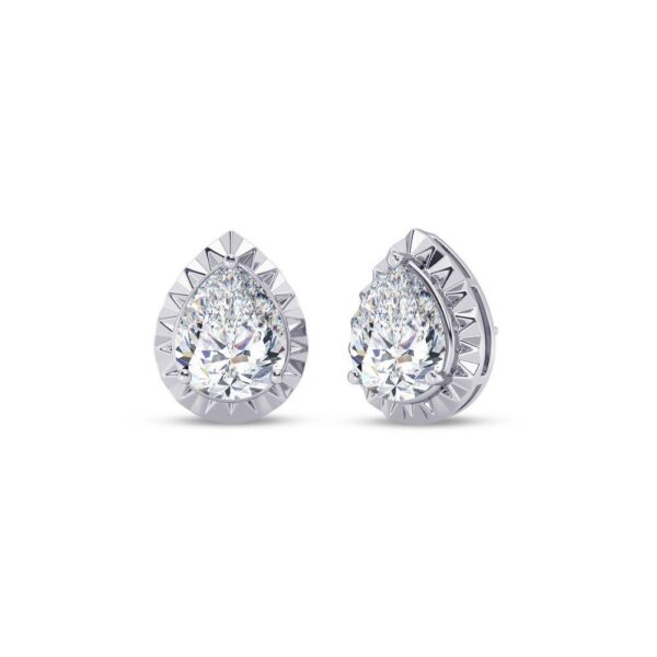 Pear Trellis Diamond Earring