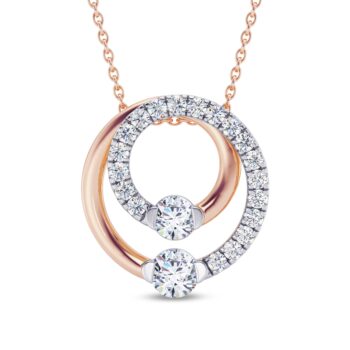 Ying Yang Duo Solitaire Diamond Pendant