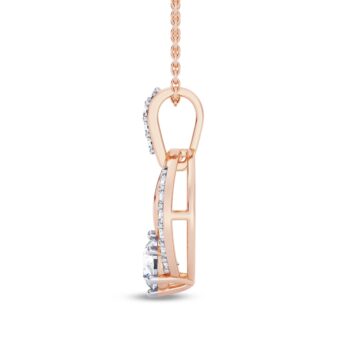 Cresent Solitaire Diamond Pendant