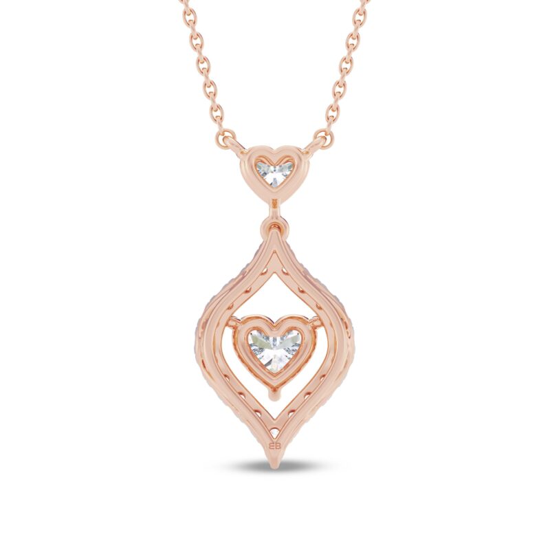 Heart Duo Embrace Diamond Pendant