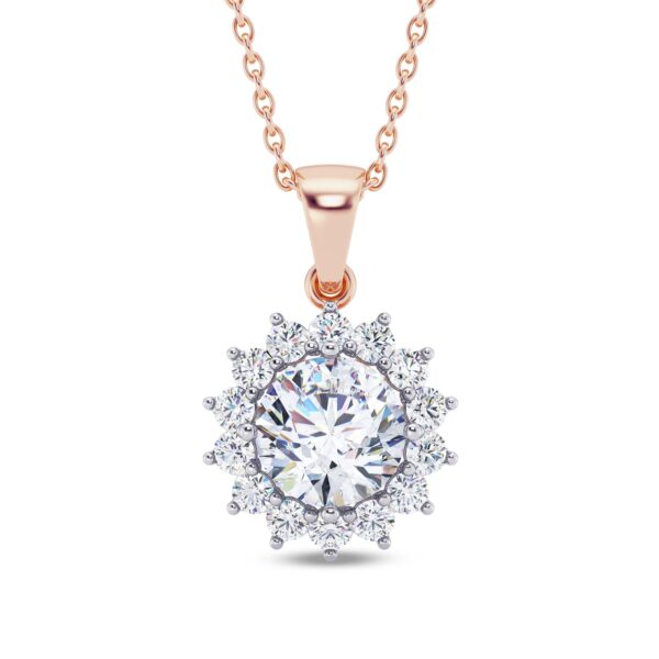Chakra Solitaire Diamond Pendant