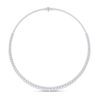 Oval Diamond Necklace