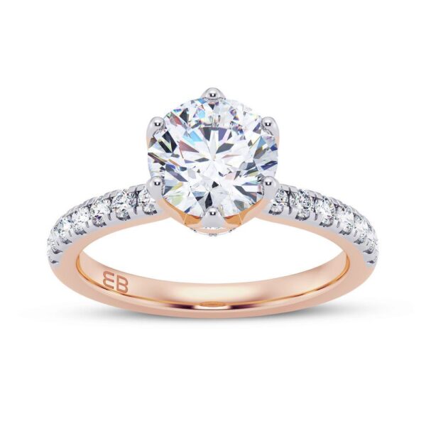 White Lotus Engagement Ring