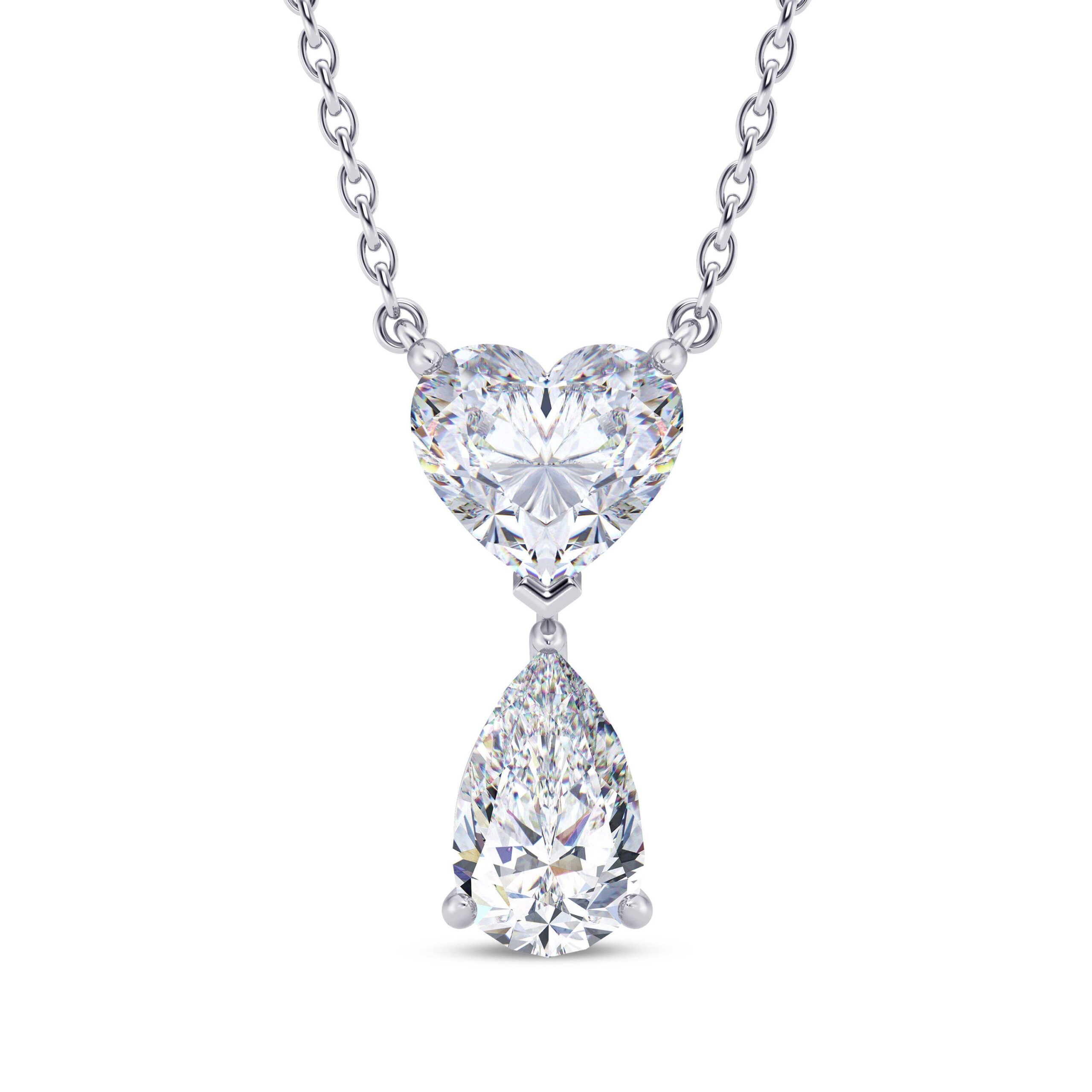 4ct Pear Shaped Diamond Pendant Necklace Pear shaped diamond Earrings Solid  18k | eBay