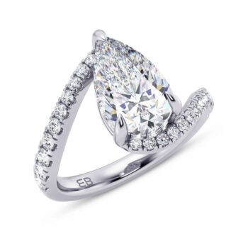 Pear-fect Stroke Engagement Ring