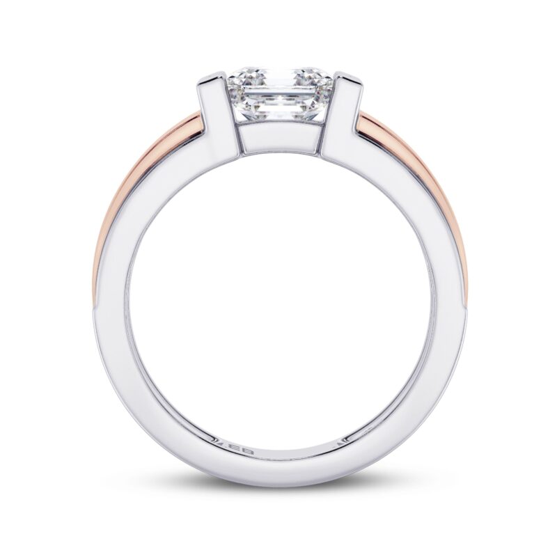 Asscher Men's Diamond Ring