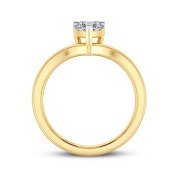 Dainty Canopy Pear Solitaire Ring