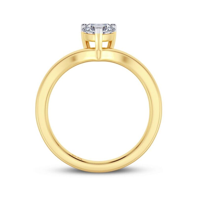 Dainty Canopy Pear Solitaire Ring