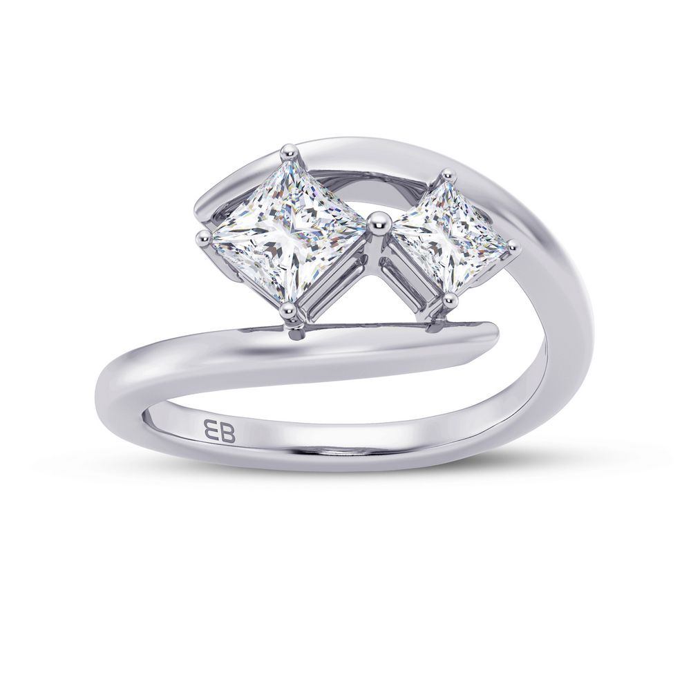 Duo Princess Two Stone Ring | Everbrite Jewellery