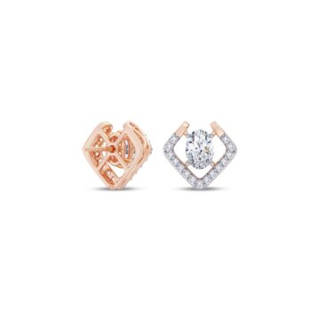 Oval Askew Embrace Duet Earring