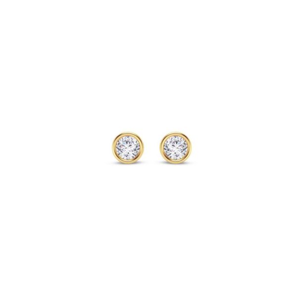 0.15 cts tw Round Bezel Earring