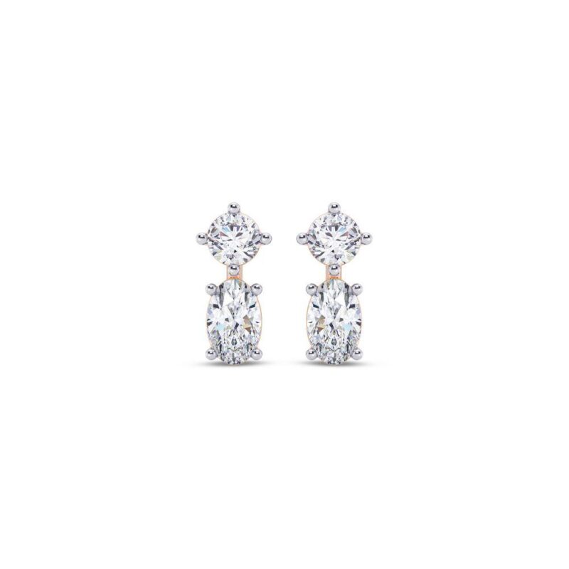 Sparkling Duo Diamond Earring