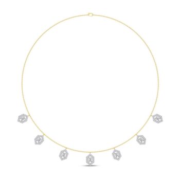 Radiant Diamond Station Necklace