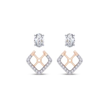 Oval Askew Embrace Duet Earring