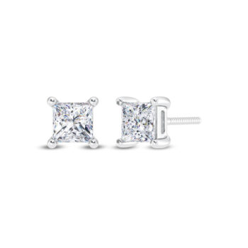 Princess Shine Solitaire Earring