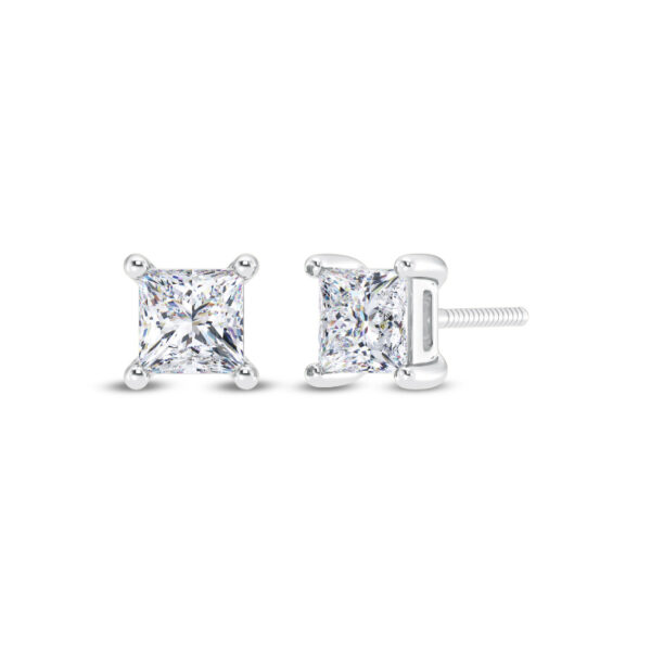Princess Shine Solitaire Earring