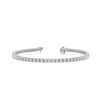 0.08 cts each Square Prong Tennis Bracelet