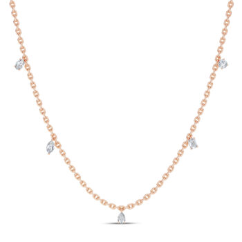 Fancy Mix Diamond Station Necklace