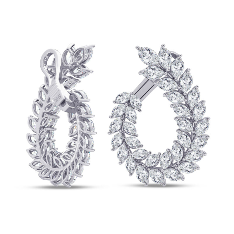 Marquise Front Back Earrings