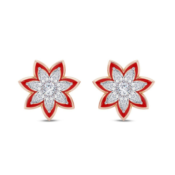 Red Floret Earring