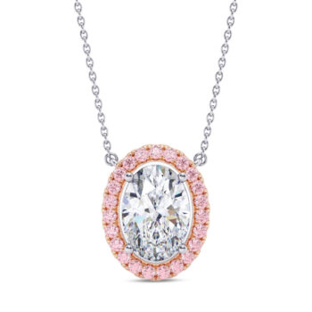 Romantic Blushing Oval Pendant