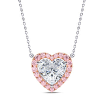 Romantic Blushing Heart Pendant