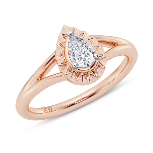 Lucent Pear Diamond Ring