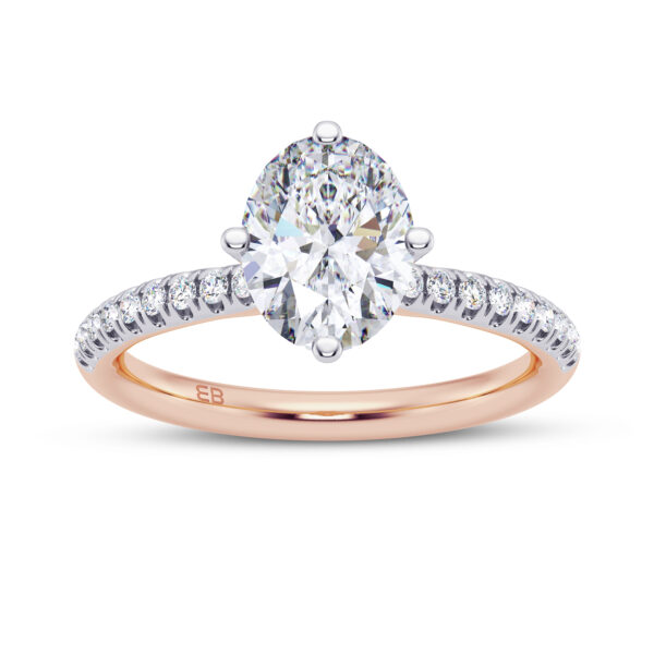 Lotus Oval Engagement Ring