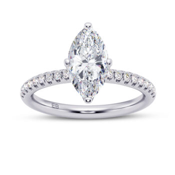 Tulip Marquise Engagement Ring