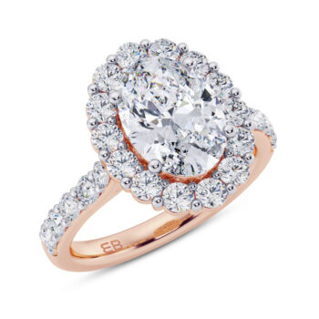 Striking Oval Engagement Ring