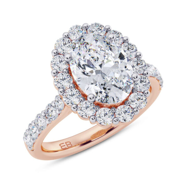 Striking Oval Engagement Ring