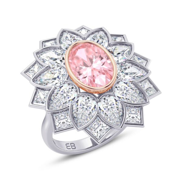 Bold Floret Engagement Ring