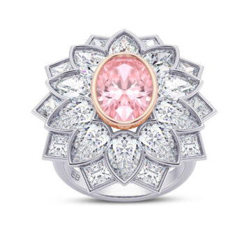 Bold Floret Engagement Ring