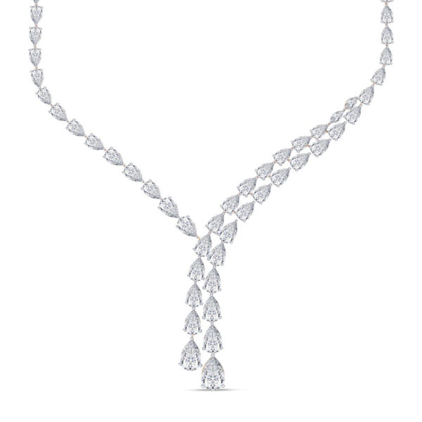 Spectacular Pear Diamond Necklace