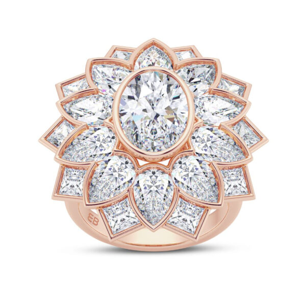Bold Floret Engagement Ring
