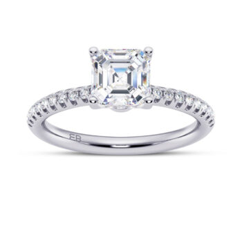 Tulip Asscher Engagement Ring