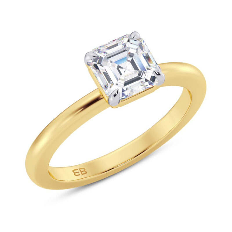 Classic Asscher Diamond Ring