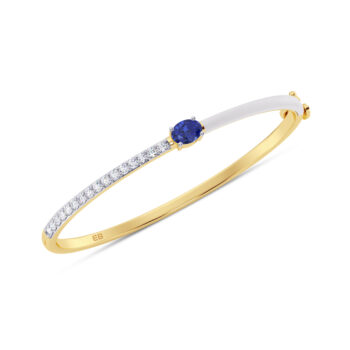 White 0.50 ct Oval Diamond Bangle