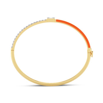 Orange 0.60 ct Emerald Diamond Bangle